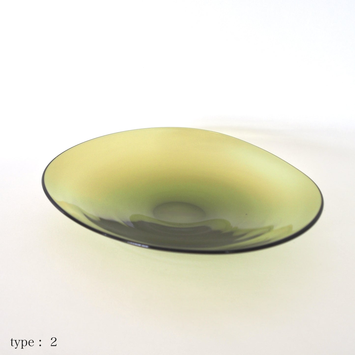 STUDIO PREPA | Recycled Glassware | Plate_M (olive)