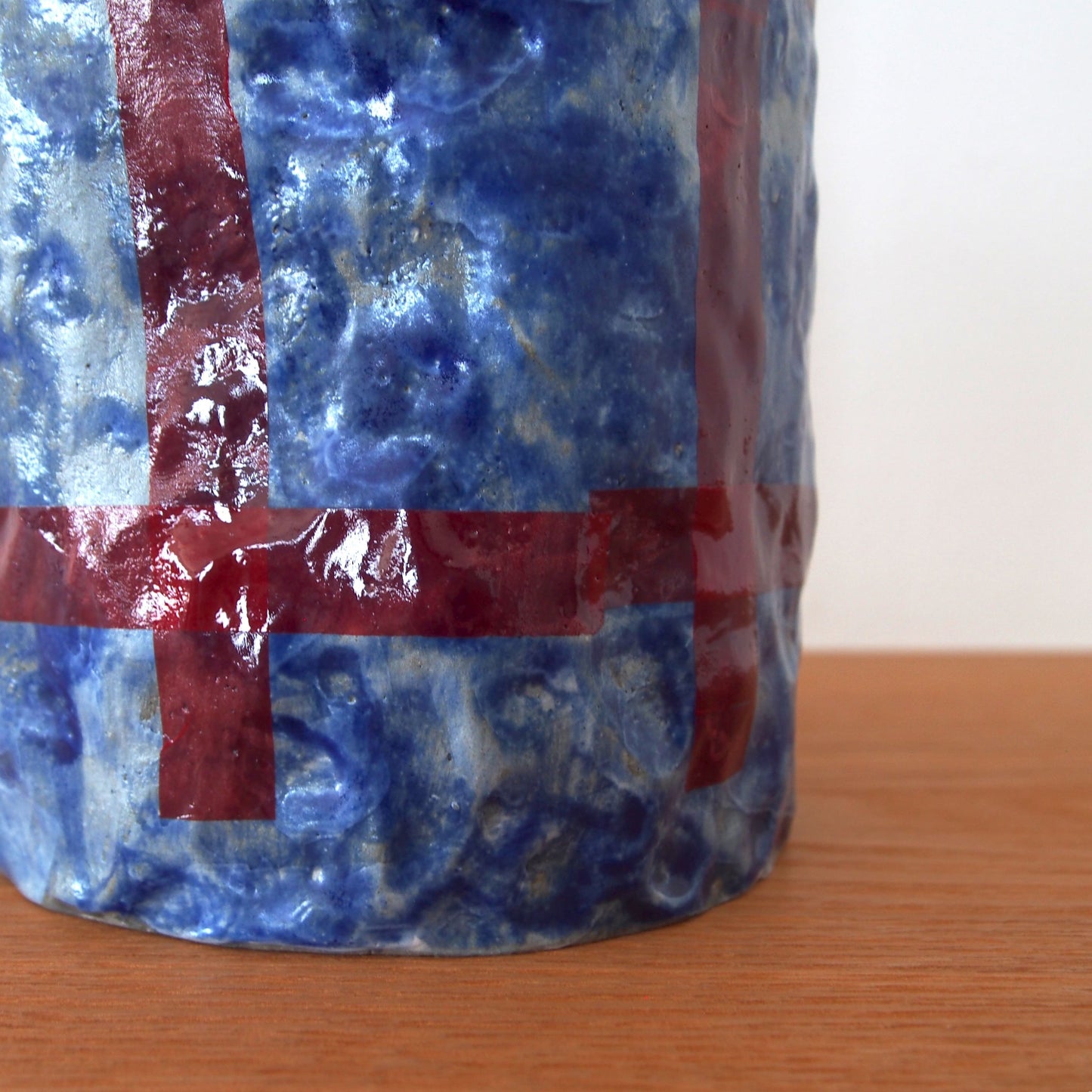 SHOKKI Flower pot ( navy/red )