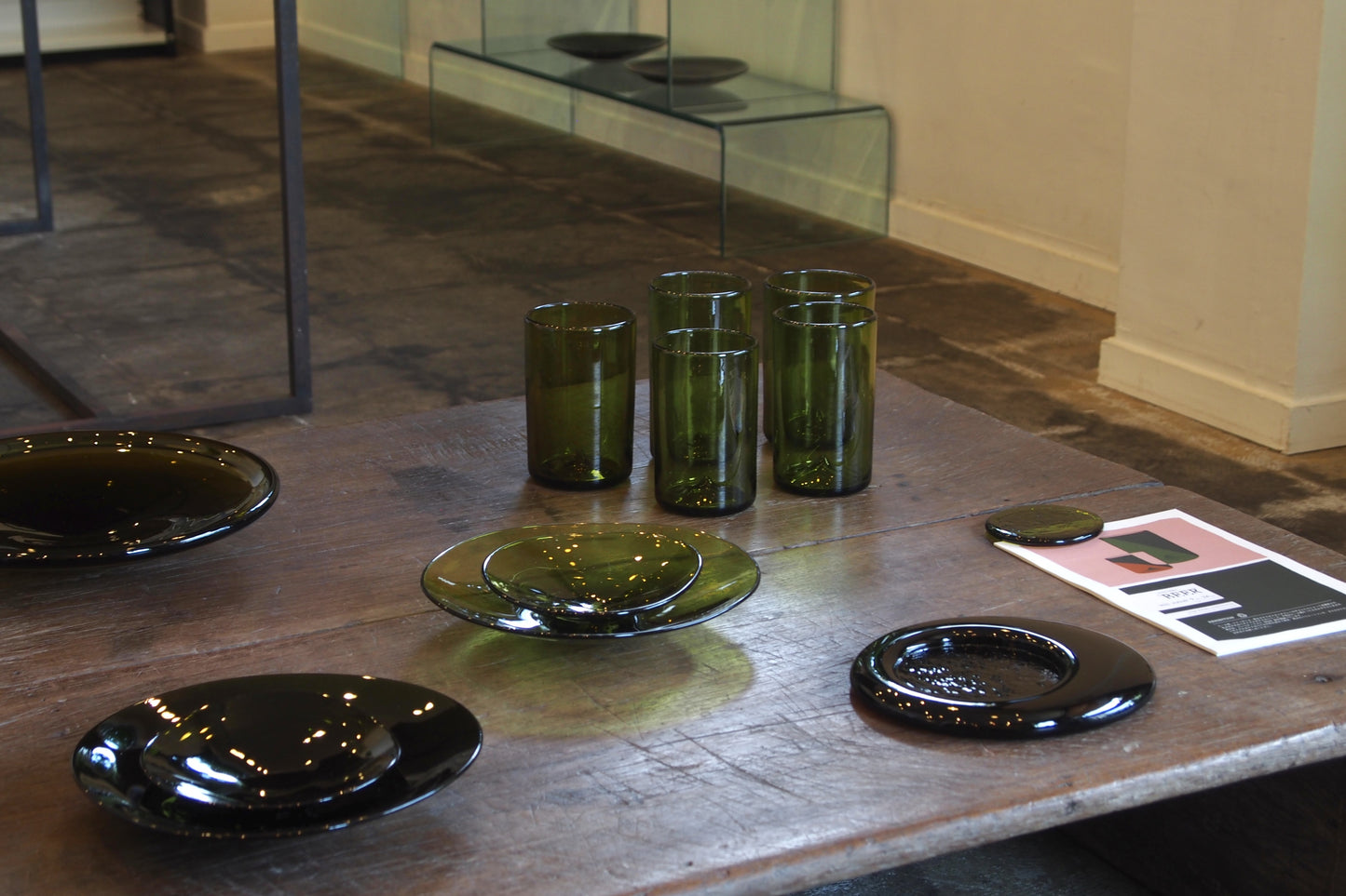 STUDIO PREPA | Recycled Glassware | Plate_M (olive)