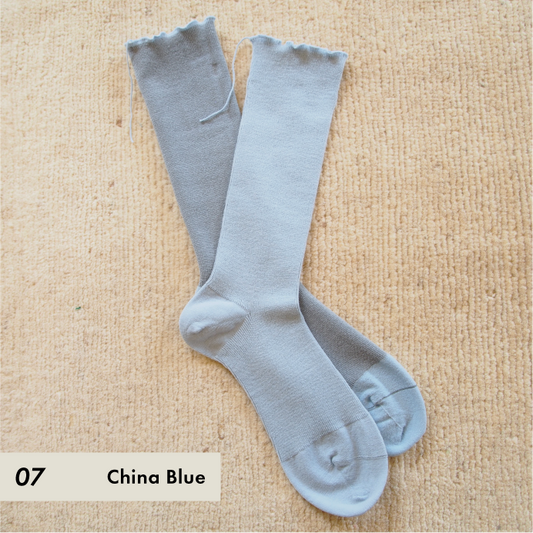 himukashi　2024 / wool socks - China Blue
