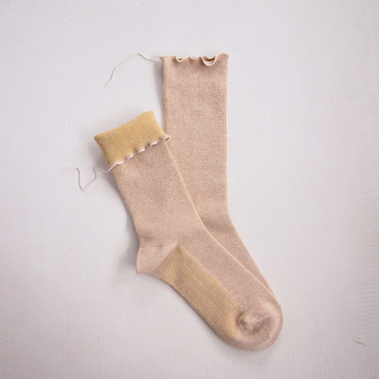 himukashi　organic cotton socks - Miritary no! coyote