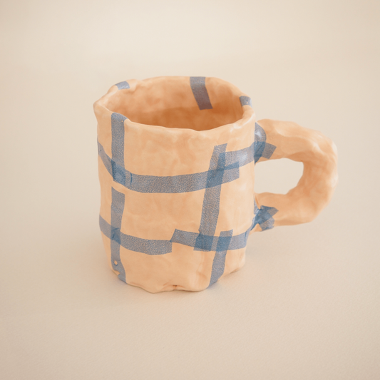 SHOKKI　mug cup ( pink check )