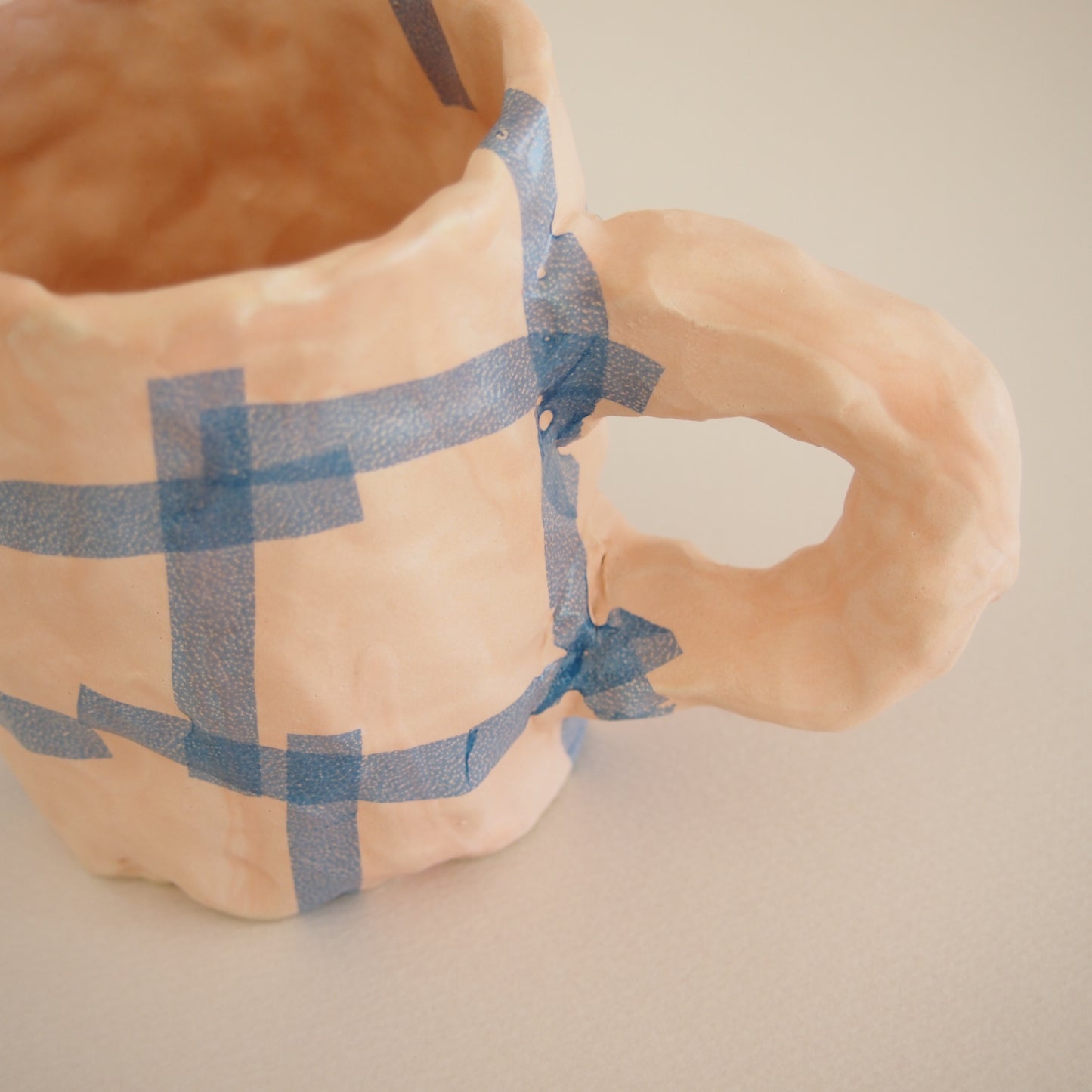 SHOKKI　mug cup ( pink check )