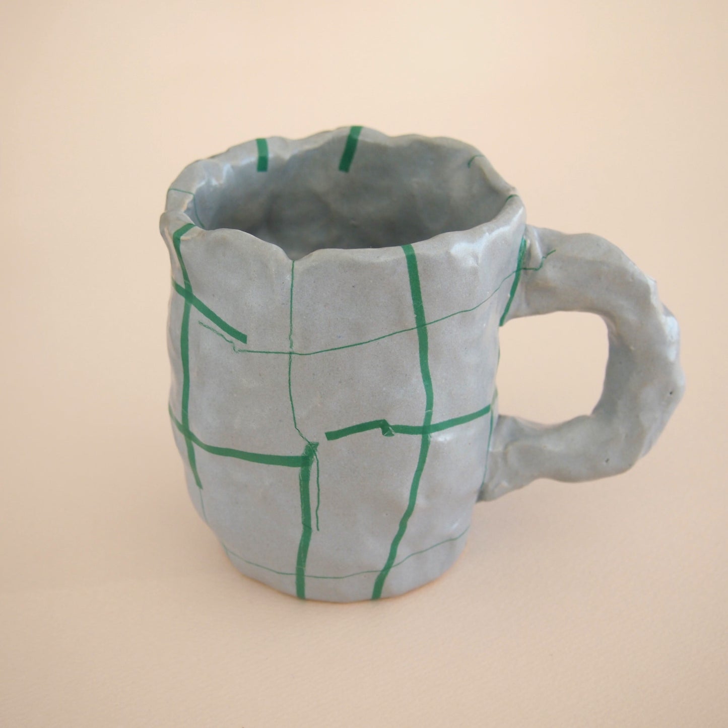 SHOKKI　mug cup ( gray check )