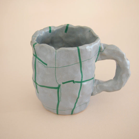 SHOKKI　mug cup ( gray check )