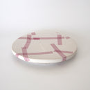 Small Plate ( white / pink )