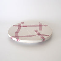 Small Plate ( white / pink )