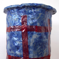 SHOKKI　Flower pot ( navy/red ).