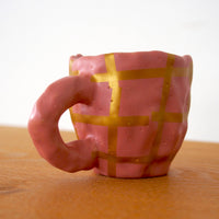 SHOKKI　Mug cup ( pink/gold ).