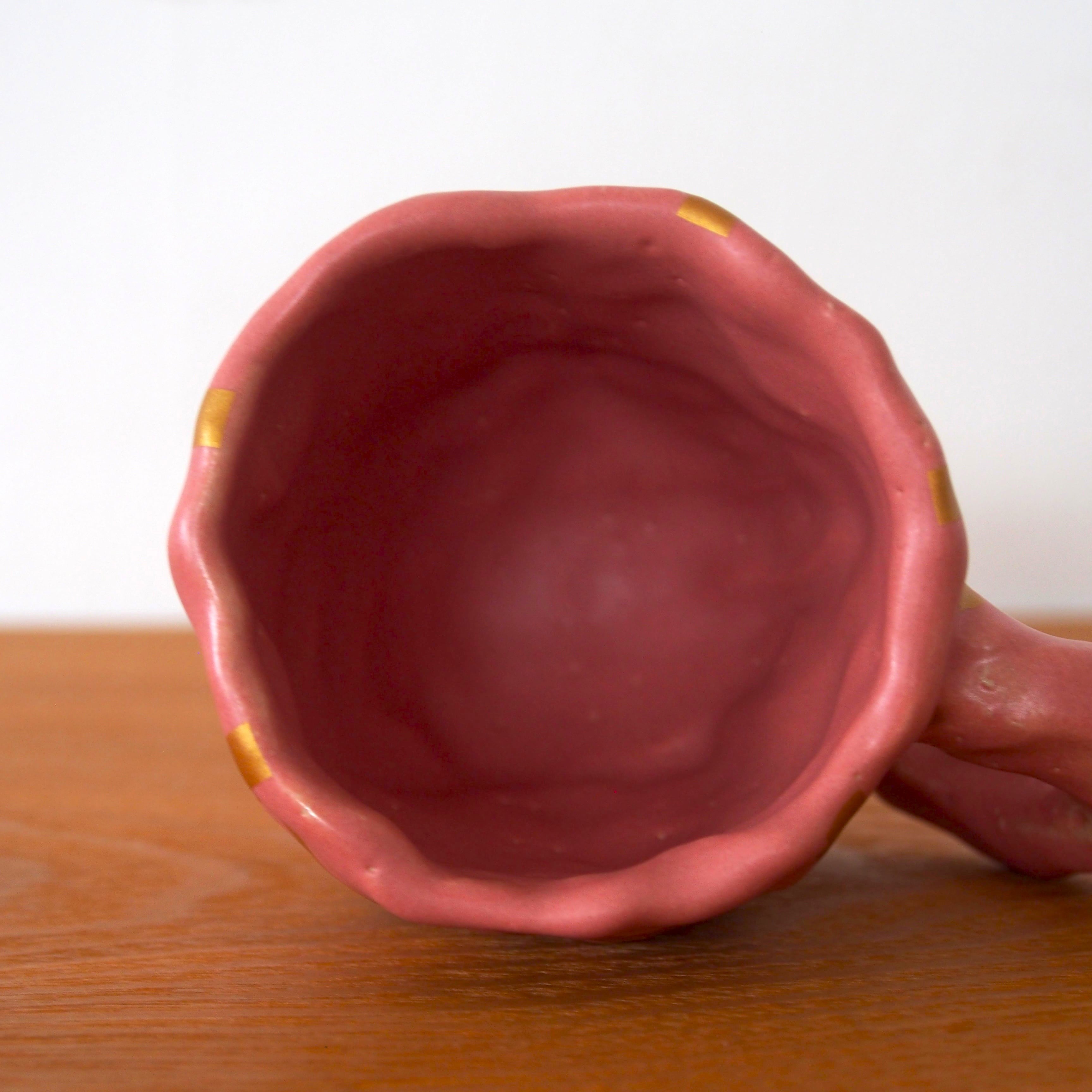 SHOKKI　Mug cup ( pink/gold ).
