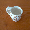 SHOKKI　Mug cup ( white/gold ).