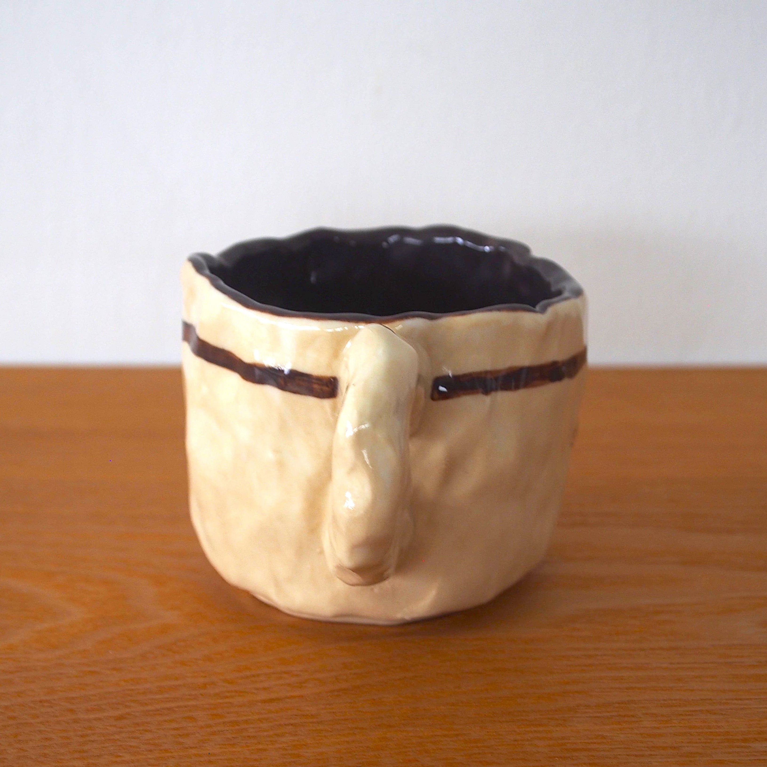 SHOKKI　Mug cup ( ivory/brown ).