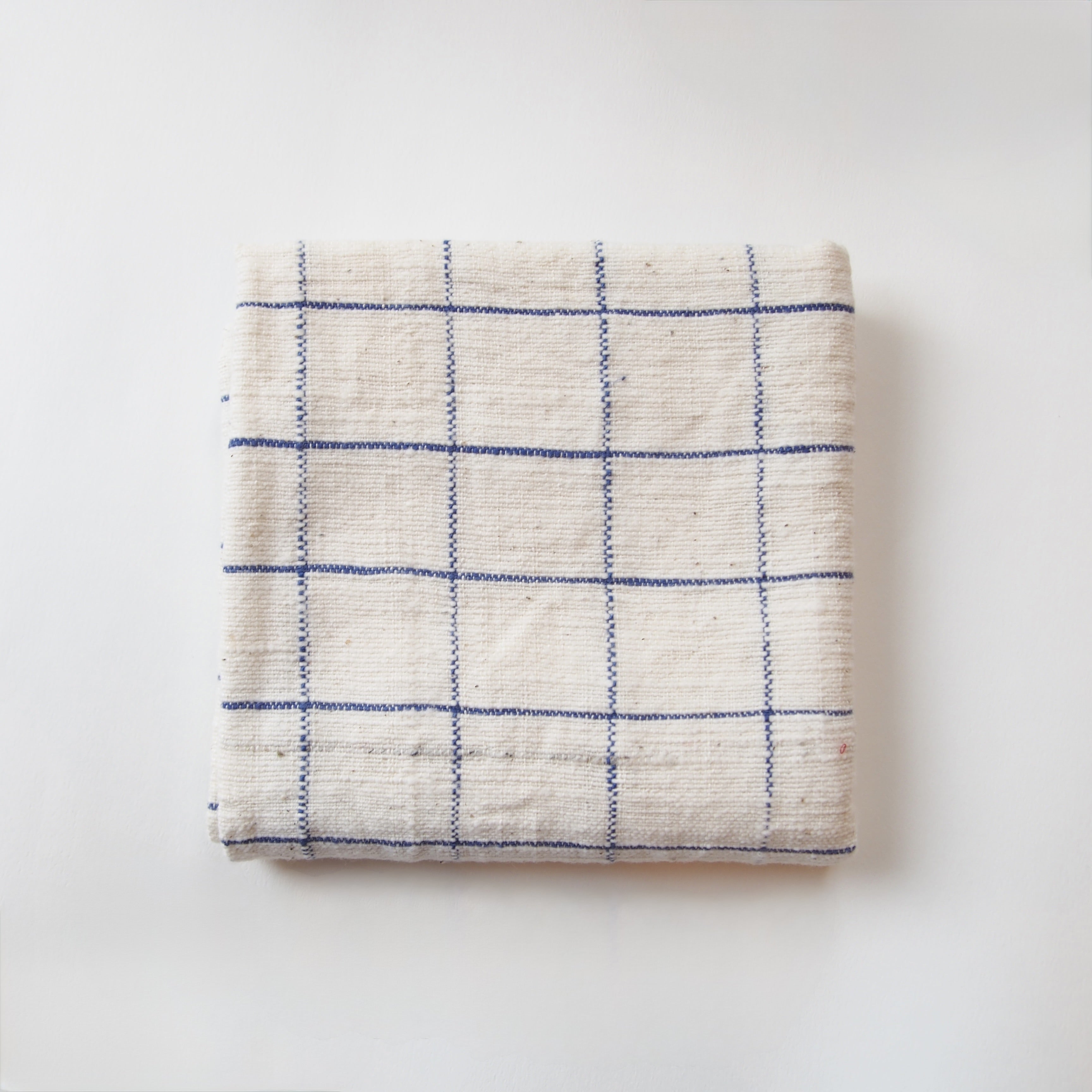 India　khadi cloth ( blue check )