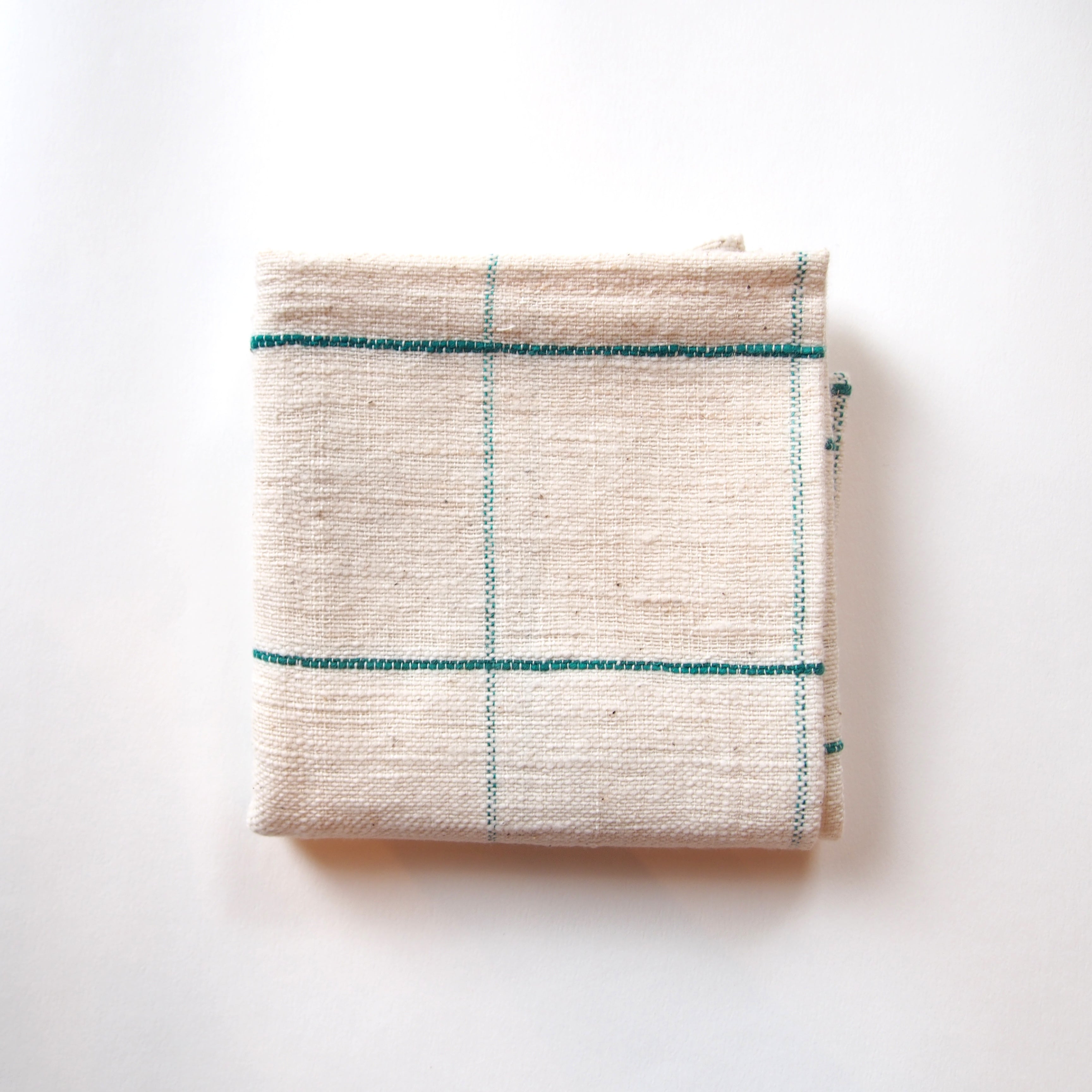 India　khadi cloth ( green check )