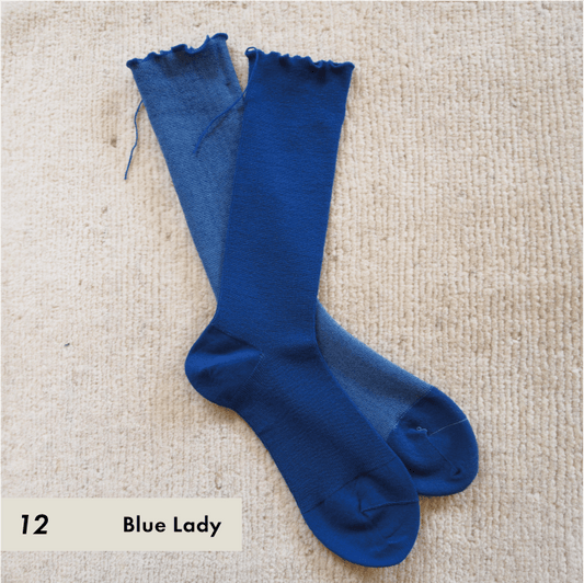 himukashi　2024 / wool socks - Blue Lady - ocoge shokuba