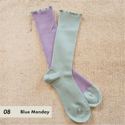 himukashi　2024 / wool socks - Blue Monday - ocoge shokuba