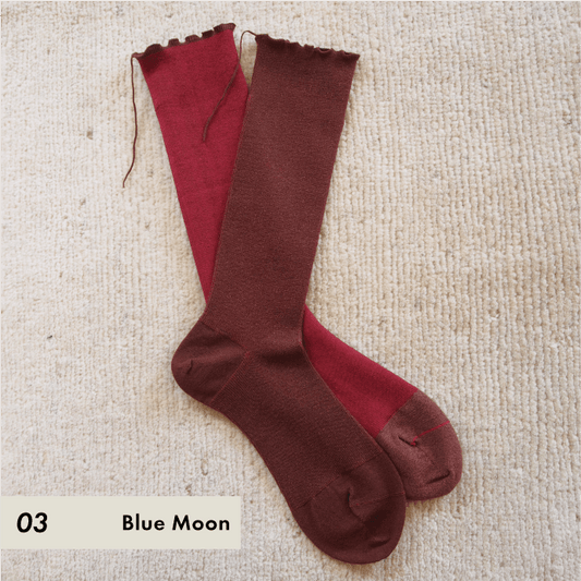 himukashi　2024 / wool socks - Blue Moon - ocoge shokuba