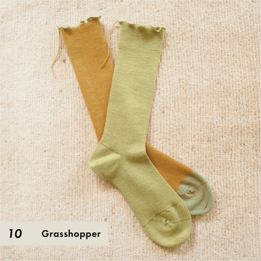 himukashi　2024 / wool socks - Grasshopper - ocoge shokuba