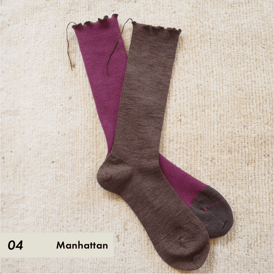himukashi　2024 / wool socks - Manhattan - ocoge shokuba