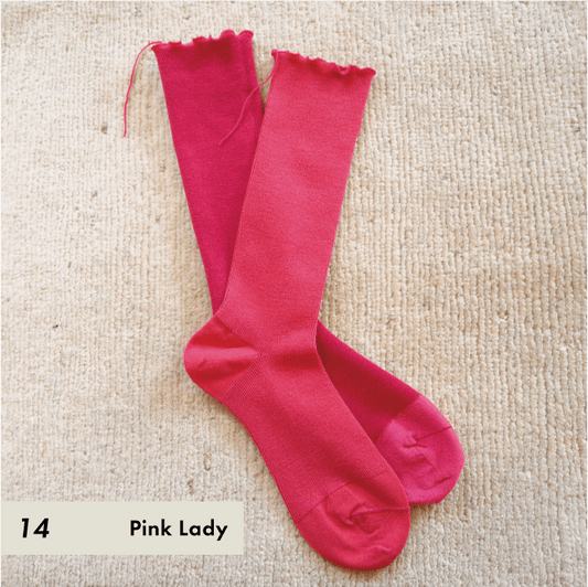 himukashi　2024 / wool socks - Pink Lady - ocoge shokuba