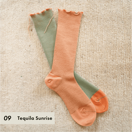 himukashi　2024 / wool socks - Tequila Sunrise - ocoge shokuba