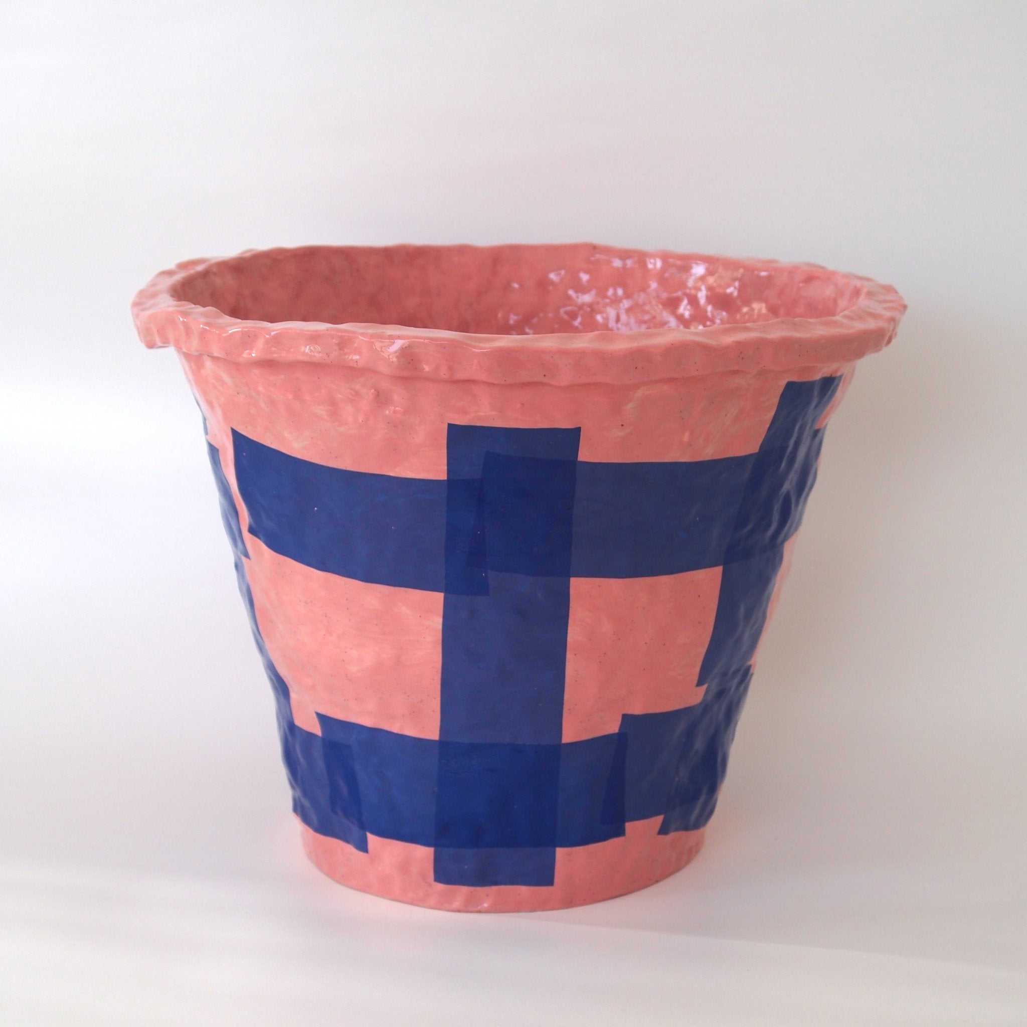 Flower pot ( pink/navyblue )