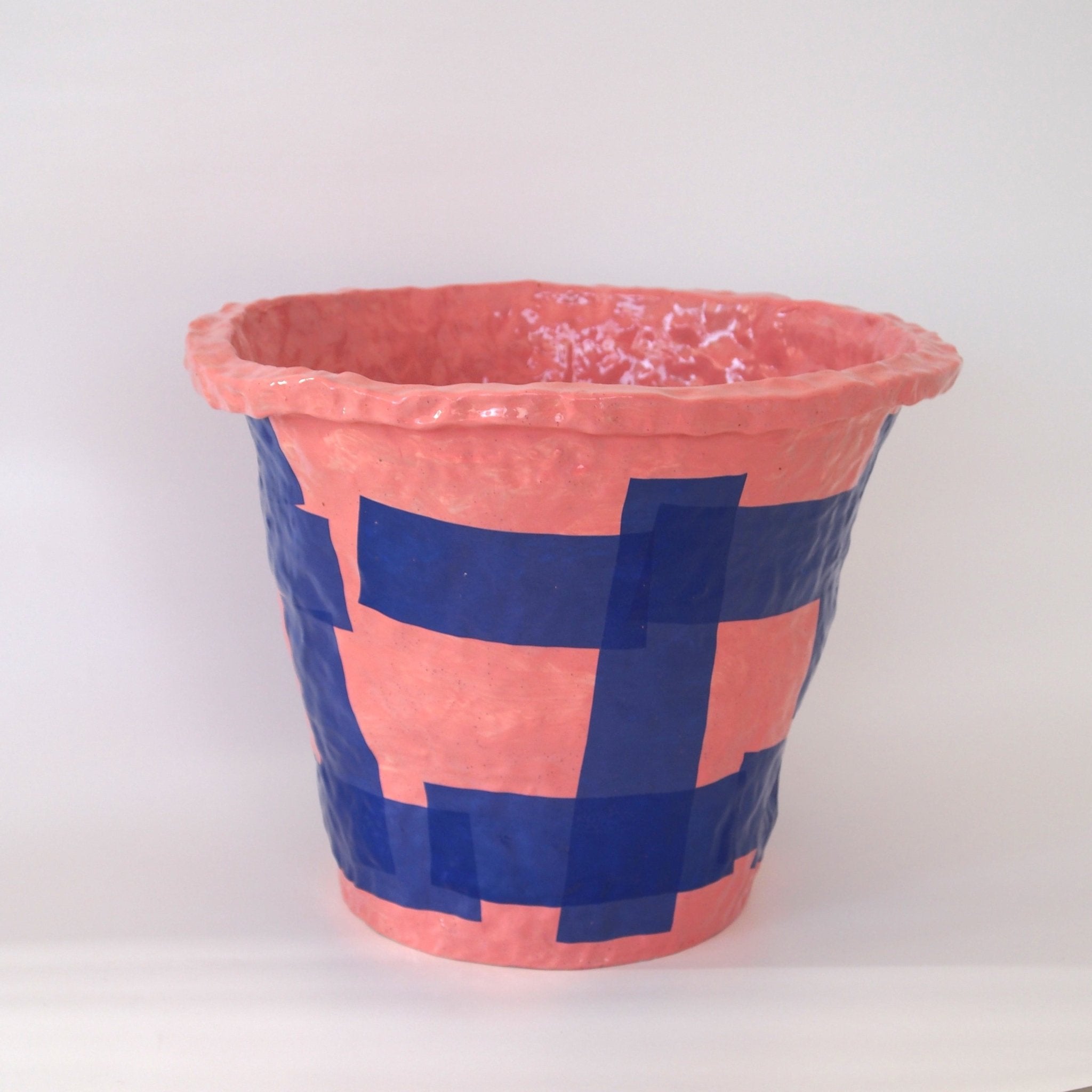 Flower pot ( pink/navyblue )