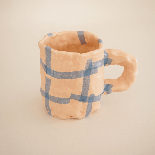 SHOKKI　mug cup ( pink check ) - ocoge shokuba